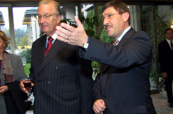 Maxim Behar with King Albert II at the Boyana Residence, October 2003