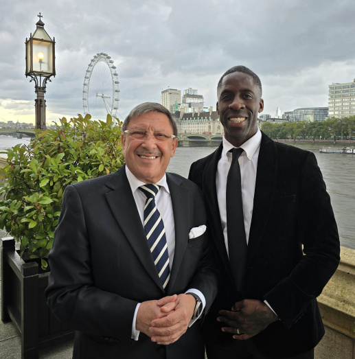 In the photo: Maxim Behar and Dwain Chambers, Palace of Westminster, London, 2024